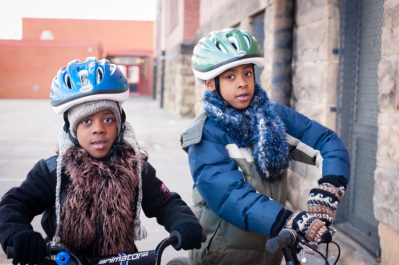 black children biking
